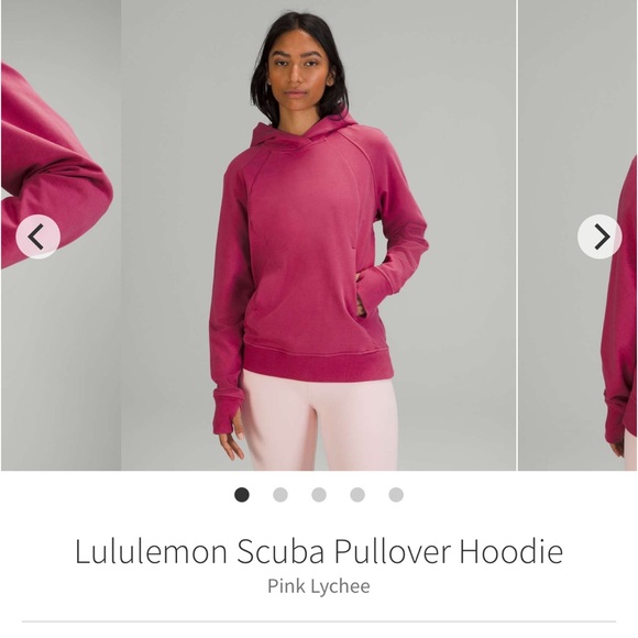 NEW with tags Lululemon Scuba Pullover Hoodie Pink Lychee Sz 14 - Picture 8 of 12